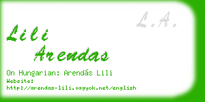 lili arendas business card